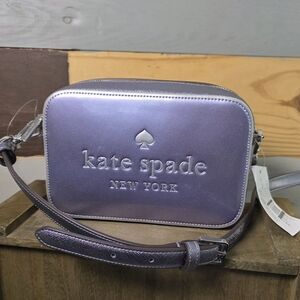 Kate Spade Metallic Lavender Crossbody Bag